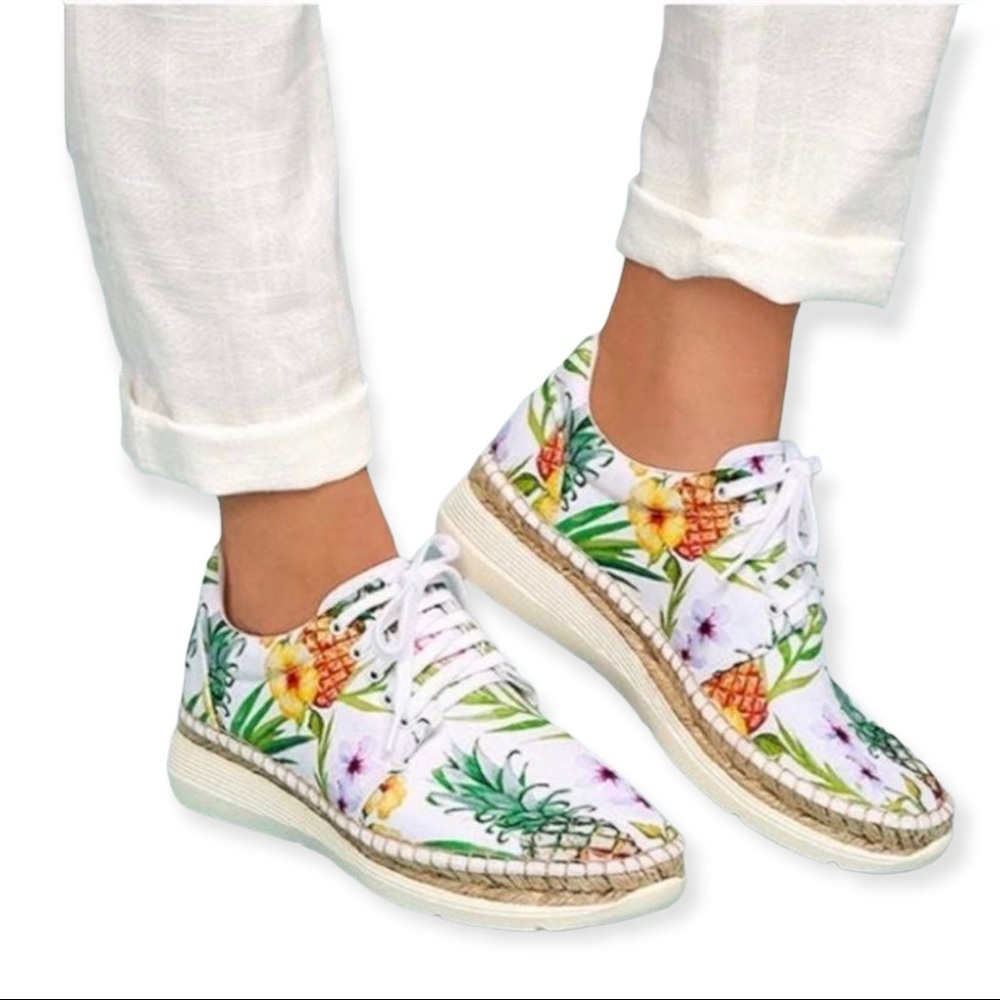 Free People Jackson Tropical Print Espadrille Sneakers